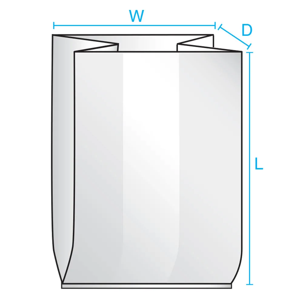 20" x 16" x 42" x 2 mil Clear Eco-Manufactured Plastic Side-Gusseted Bags (Case of 200)