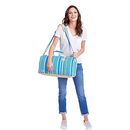 Ame & Lulu Puddle Jumper Small Duffel (Ticking Stripe)