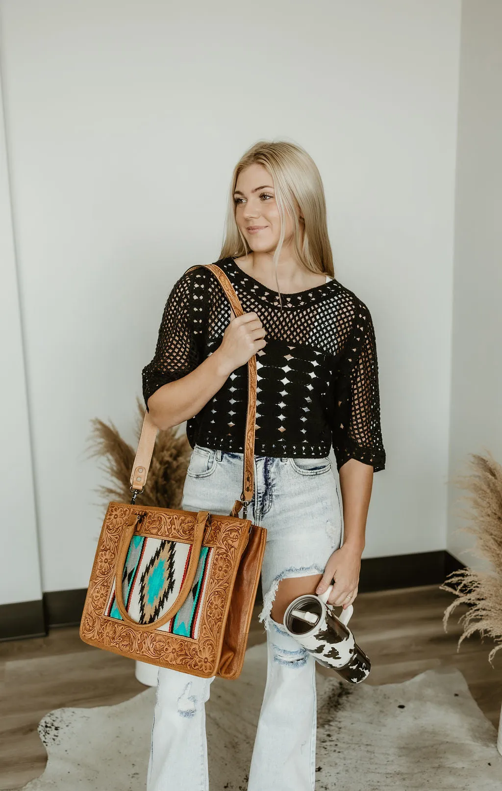 American Darling Western Tote Laptop Bag