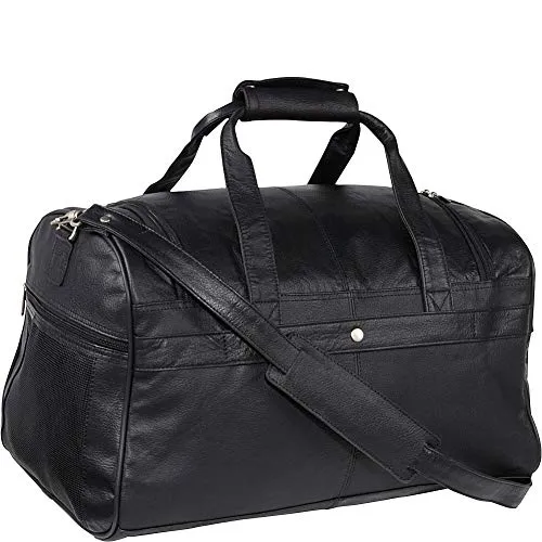 Amerileather APC Leather Duffel/Sports Bag,Black,US
