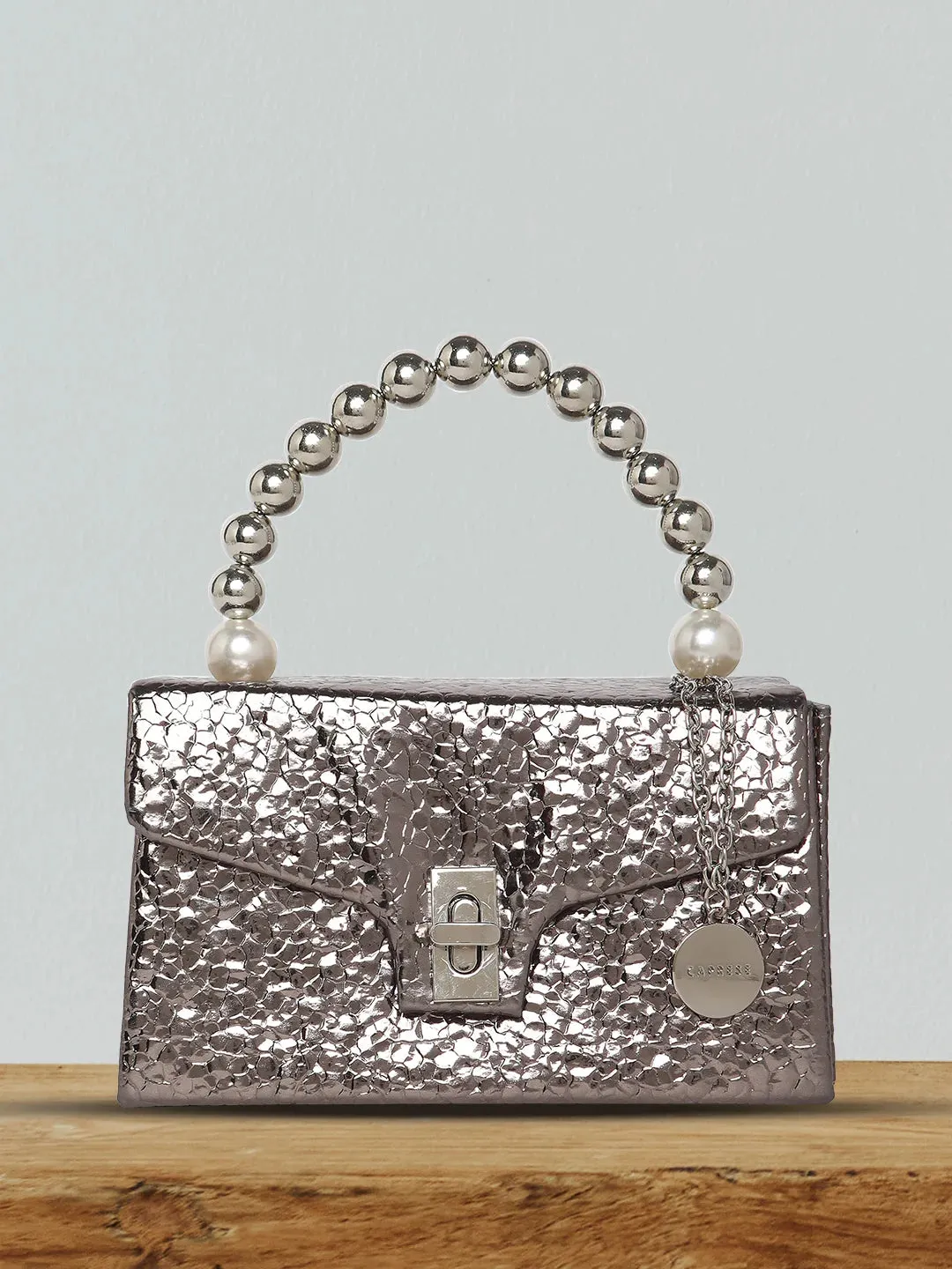 Caprese Lucy Pearl Clutch Small (E) Grey