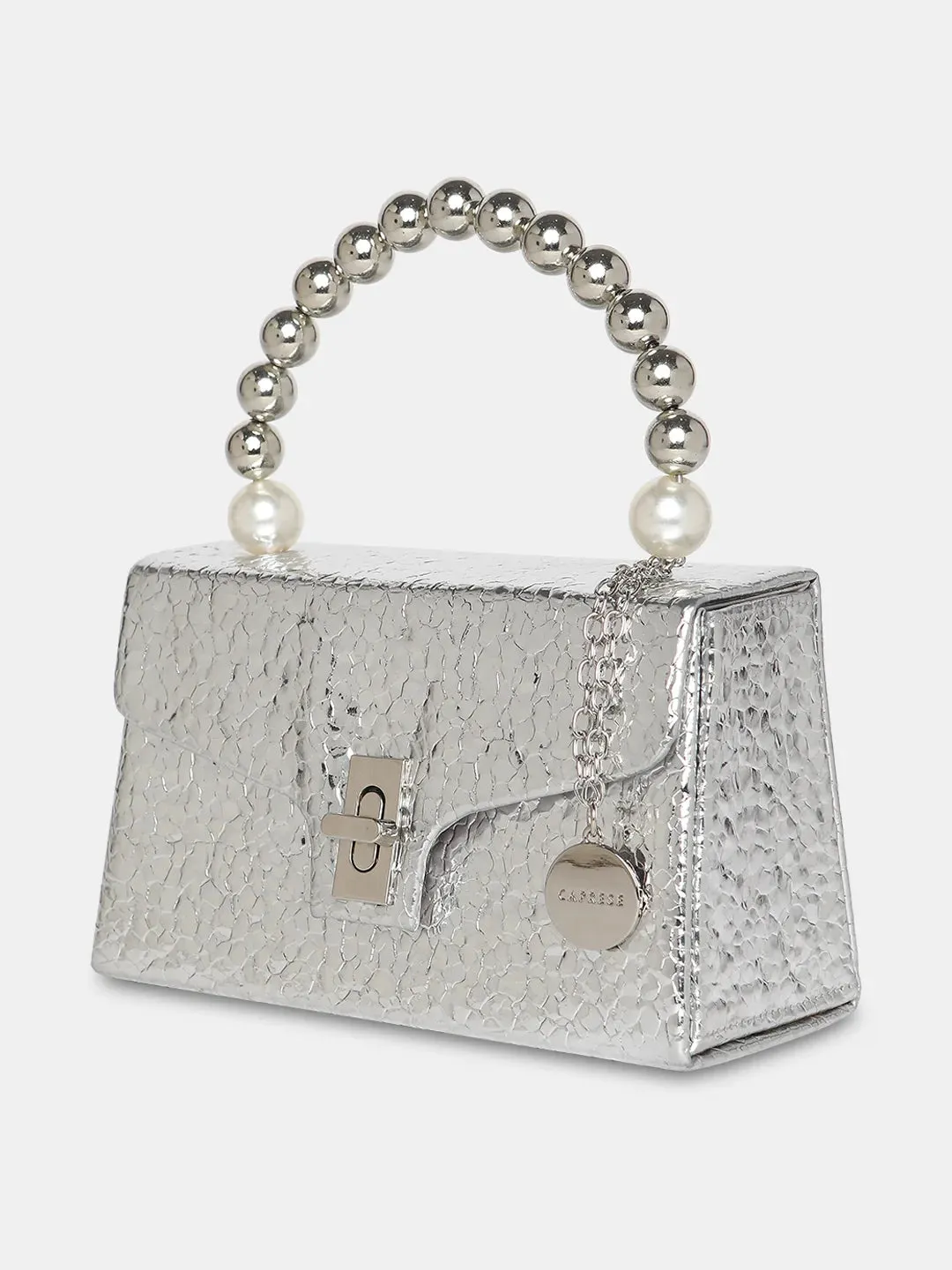 Caprese Lucy Pearl Clutch Small (E) Silver