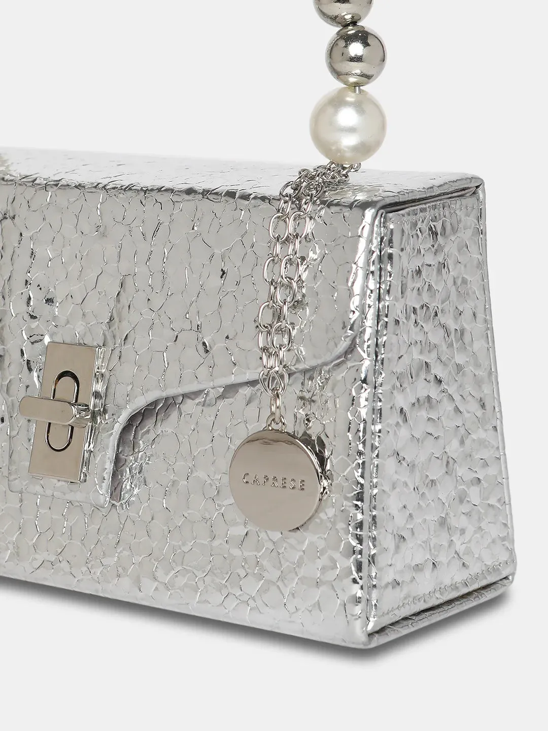 Caprese Lucy Pearl Clutch Small (E) Silver