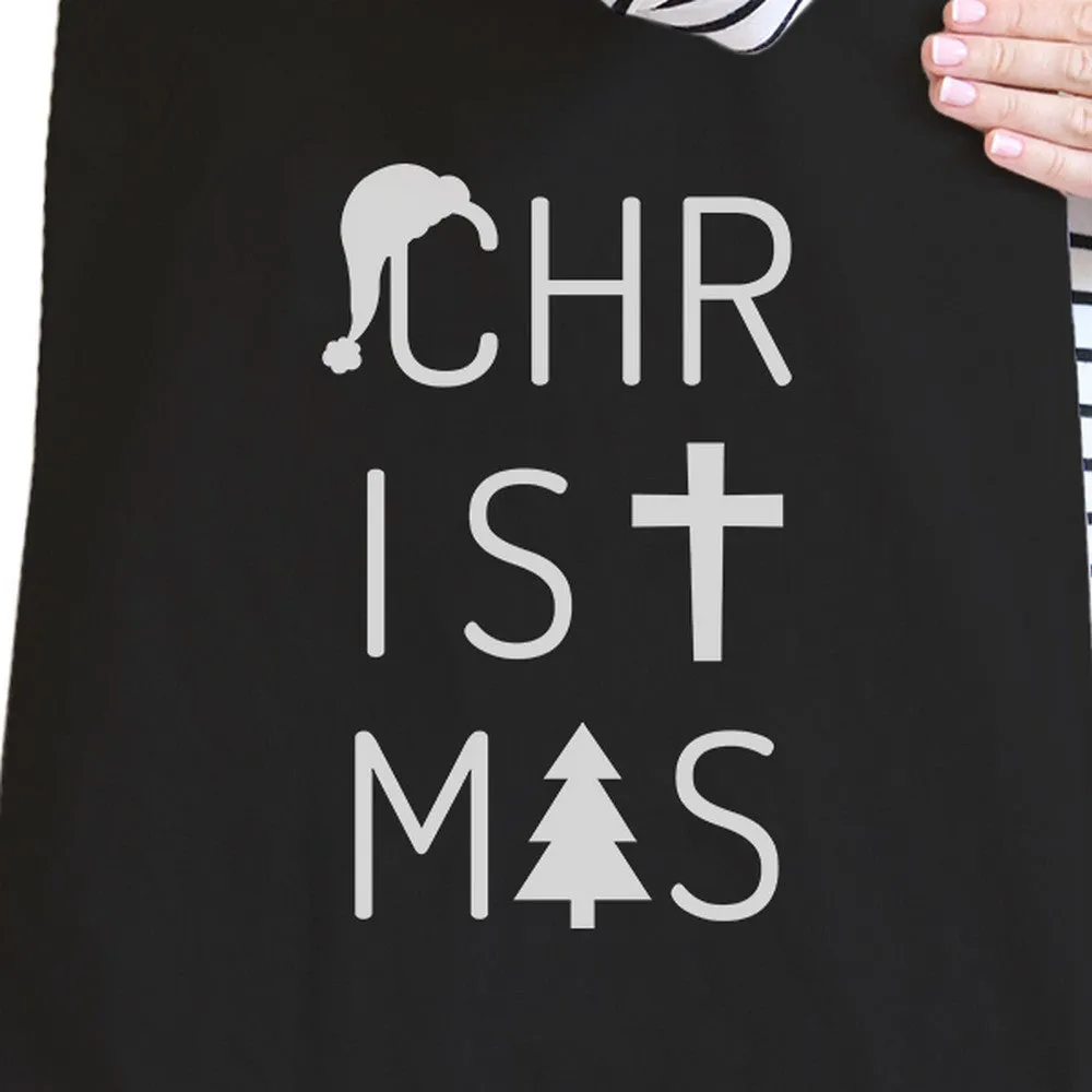 Christmas Letters Black Canvas Bags