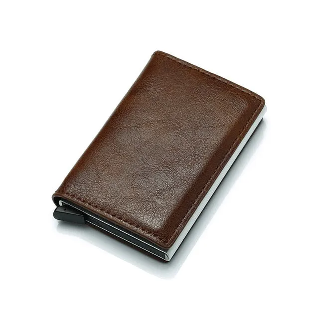 Dienqi Rfid Card Holder Men Wallets Money Bag Male Vintage Black Short Purse 2018 Small Leather