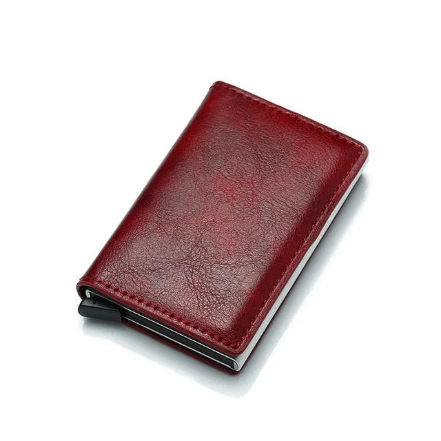 Dienqi Rfid Card Holder Men Wallets Money Bag Male Vintage Black Short Purse 2018 Small Leather