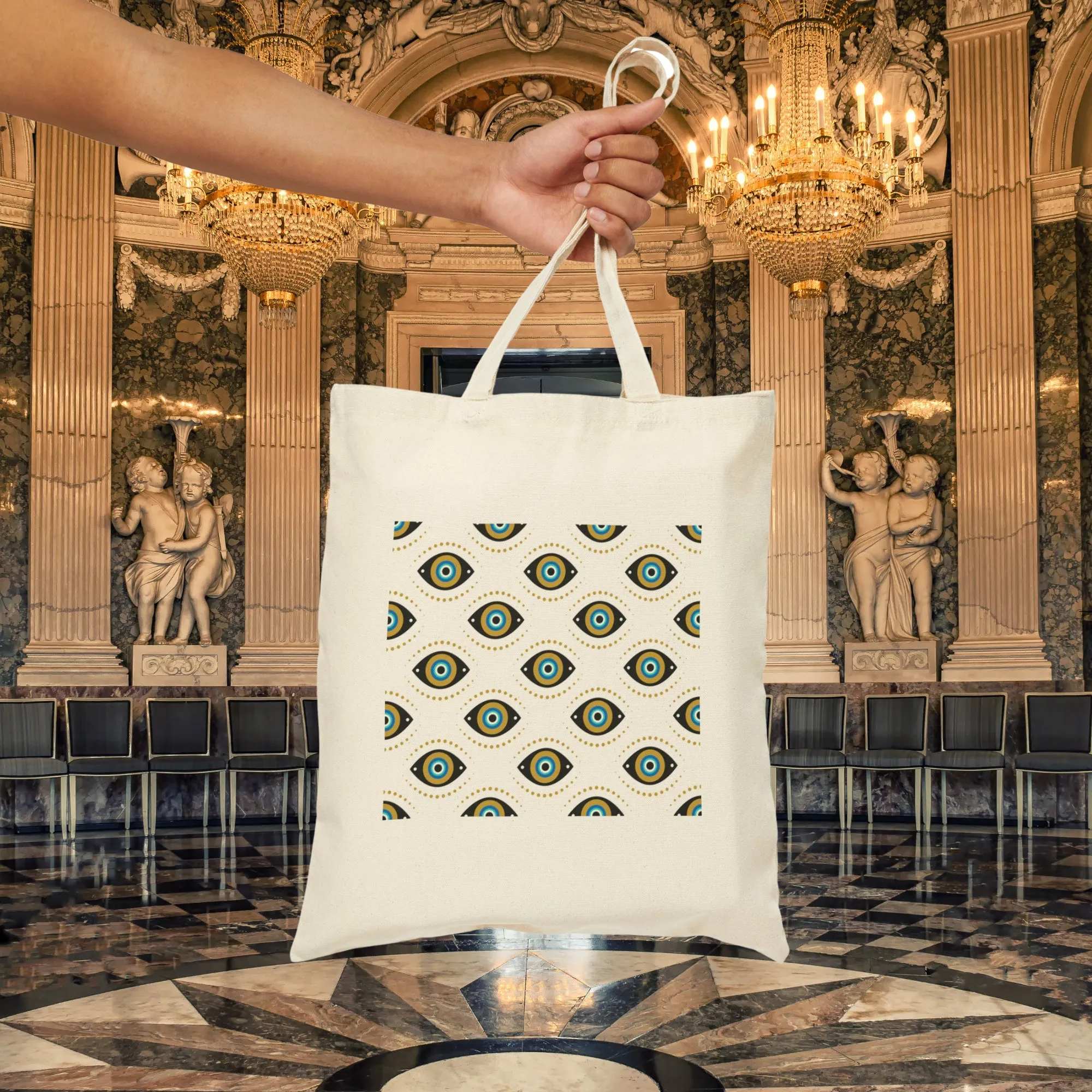 Green Eyes Collage Tote Bag