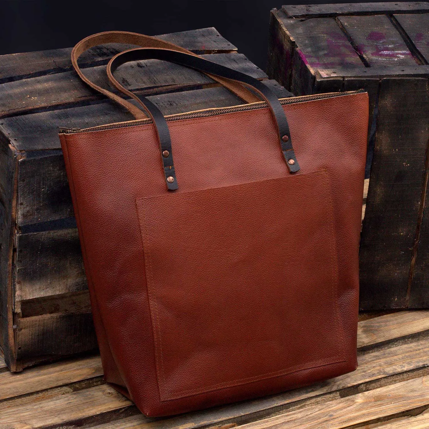 Gulmit Everyday Leather Laptop Tote