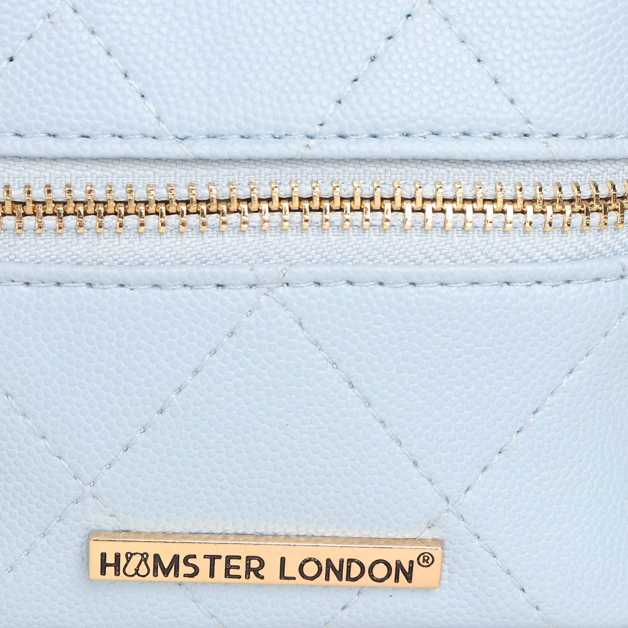 Hamster London Cross Body Quilted Mini Boxy Pet Bag, Small Bag for Makeup Accessories (Size: 11.5X6.5X9.5 cm)