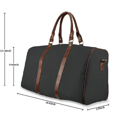 InterestPrint Weekender Bag Overnight Carry-on Tote Duffel Bag Two Friendly Curios Brown and White Alpacas