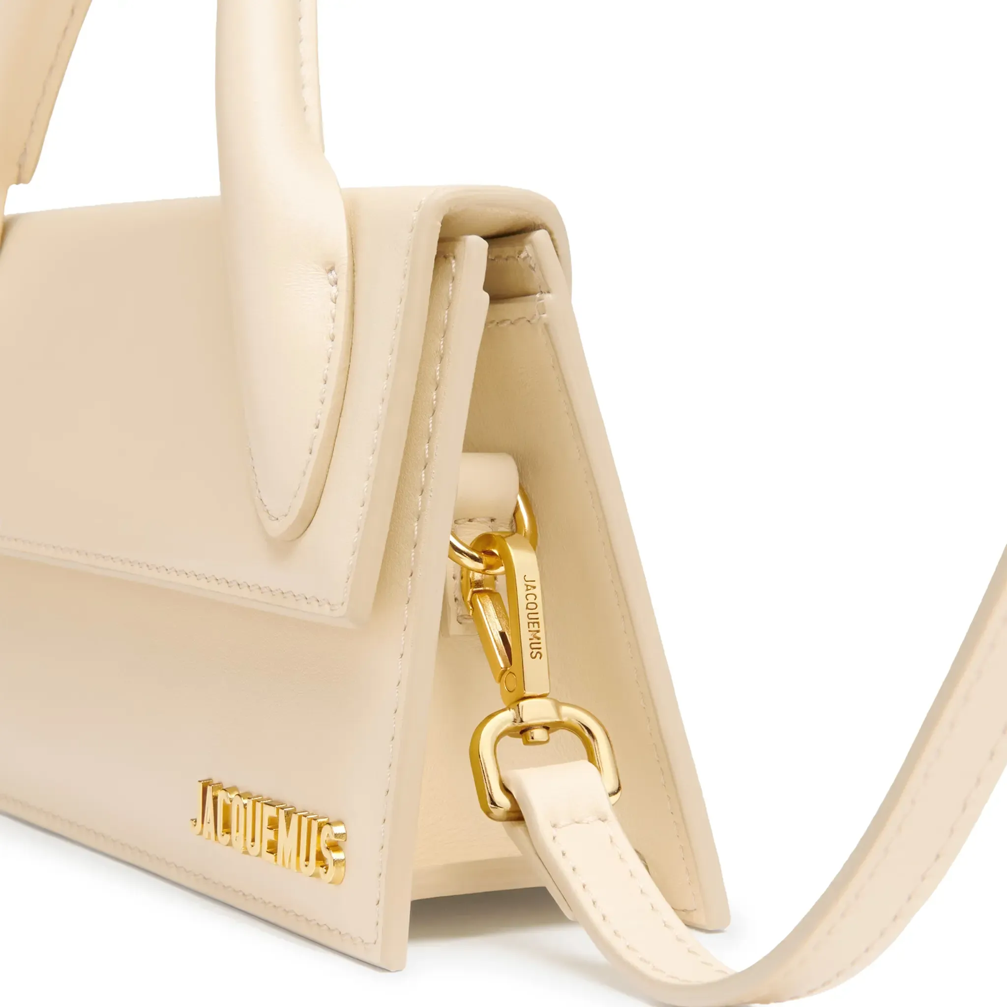Jacquemus Le Chiquito Long Leather Ivory Handbag
