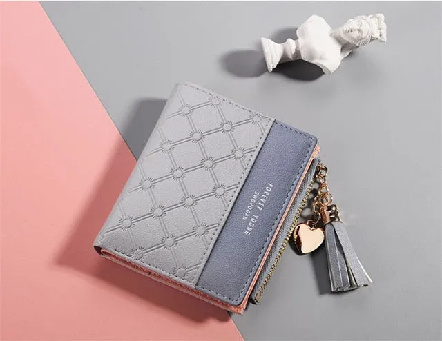 Leather Small Wallet Women Luxury Brand Famous Mini Women Wallets Purses Female Short Coin Zipper