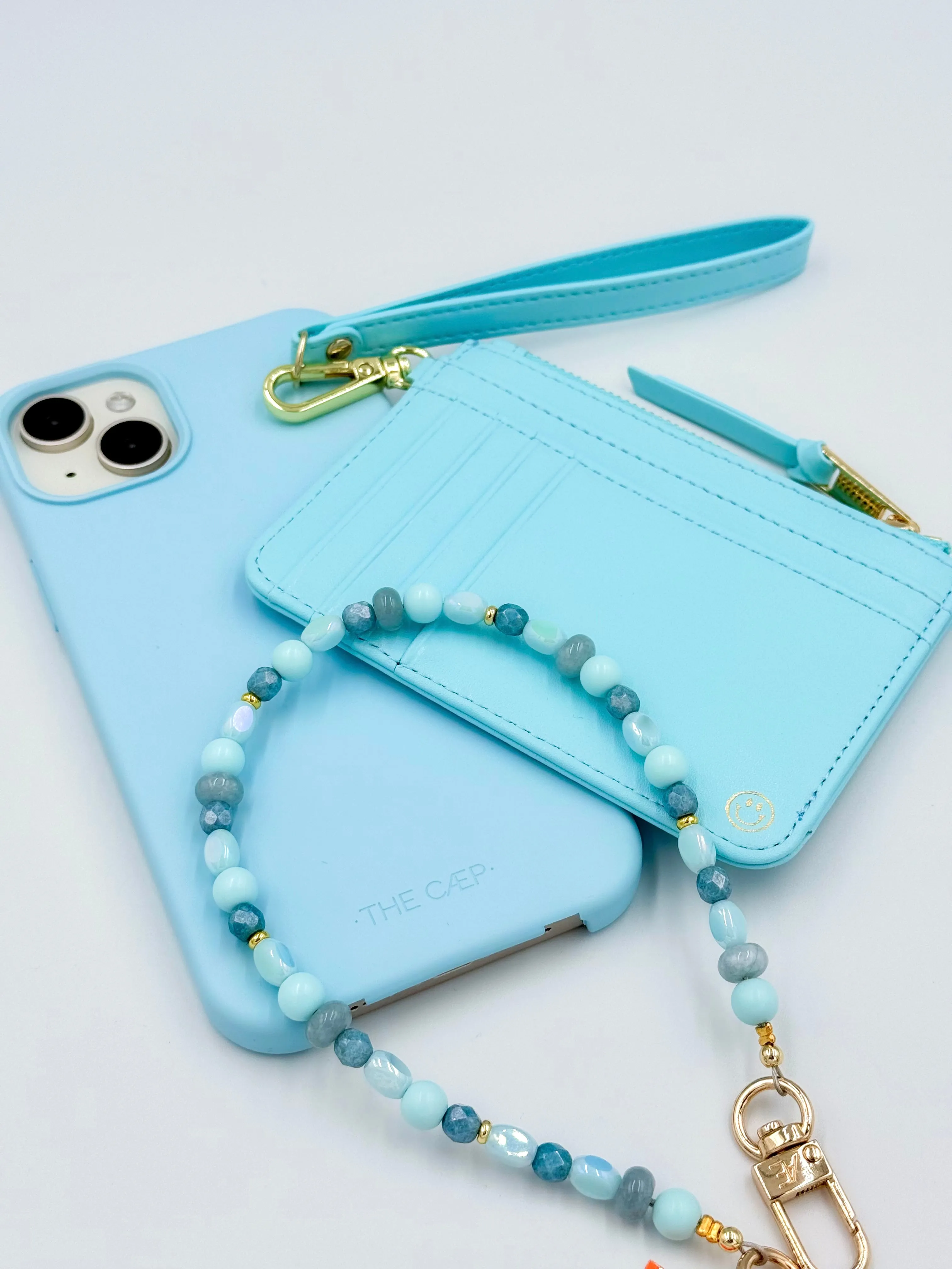 Light Blue Snap/Wrist Wallet (RFID)