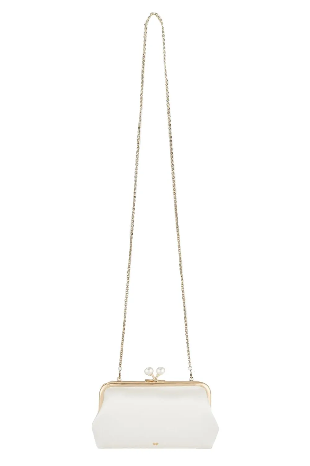 Maud Pearl Clutch - Chalk