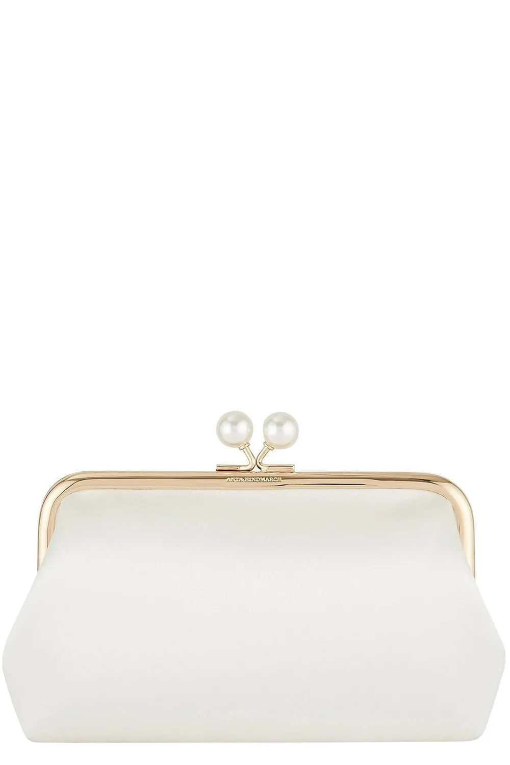 Maud Pearl Clutch - Chalk
