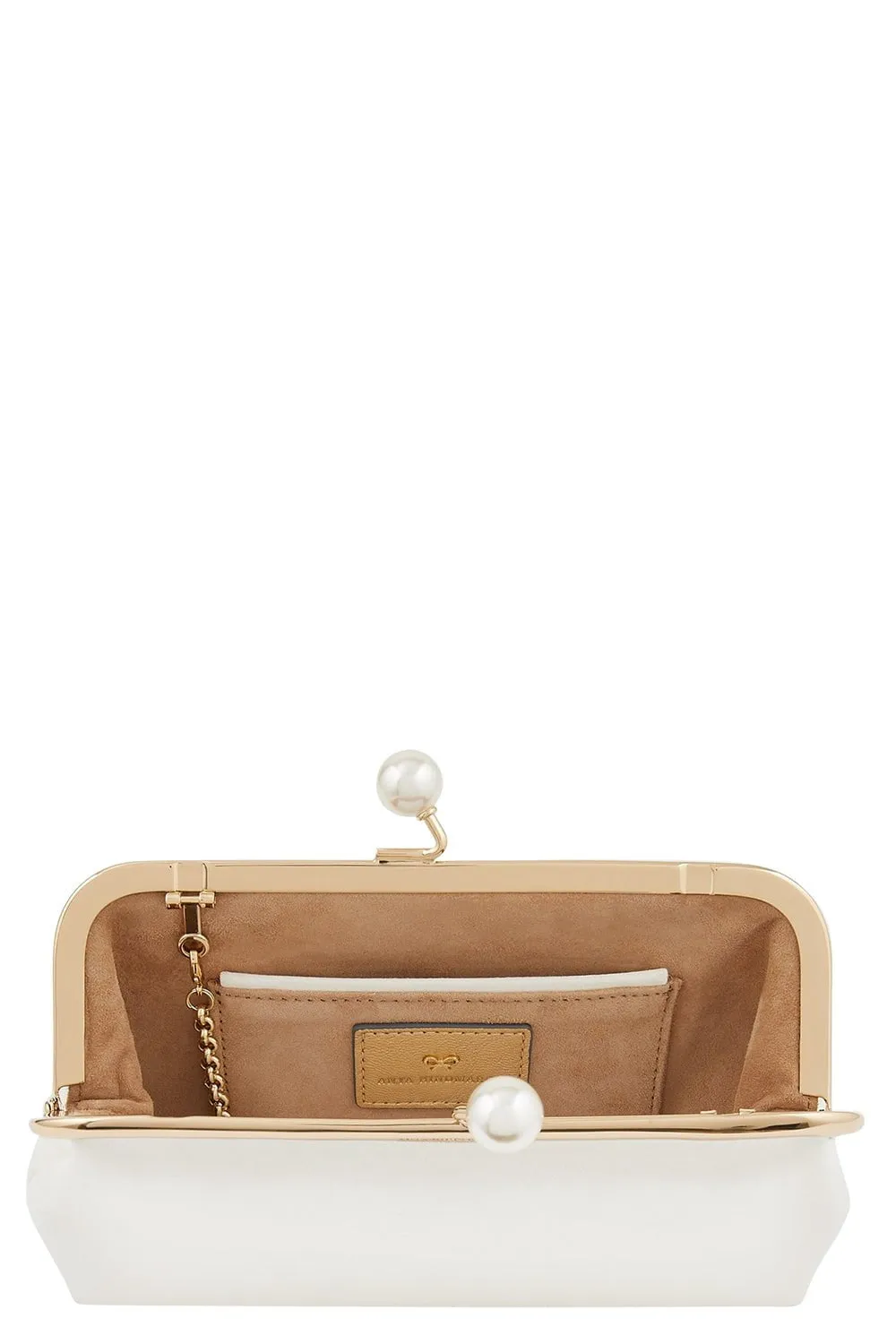 Maud Pearl Clutch - Chalk
