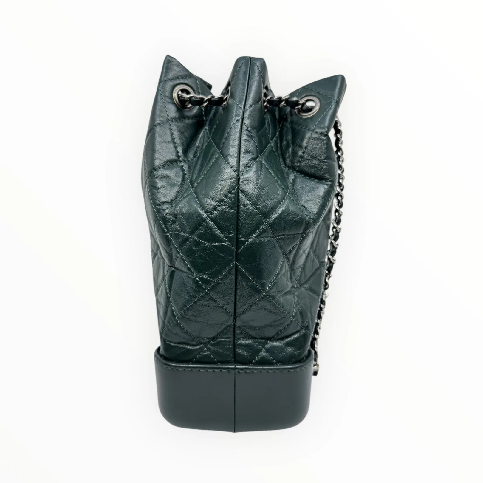 Medium Gabrielle Backpack In Lambskin Leather Dark Green Seri 26