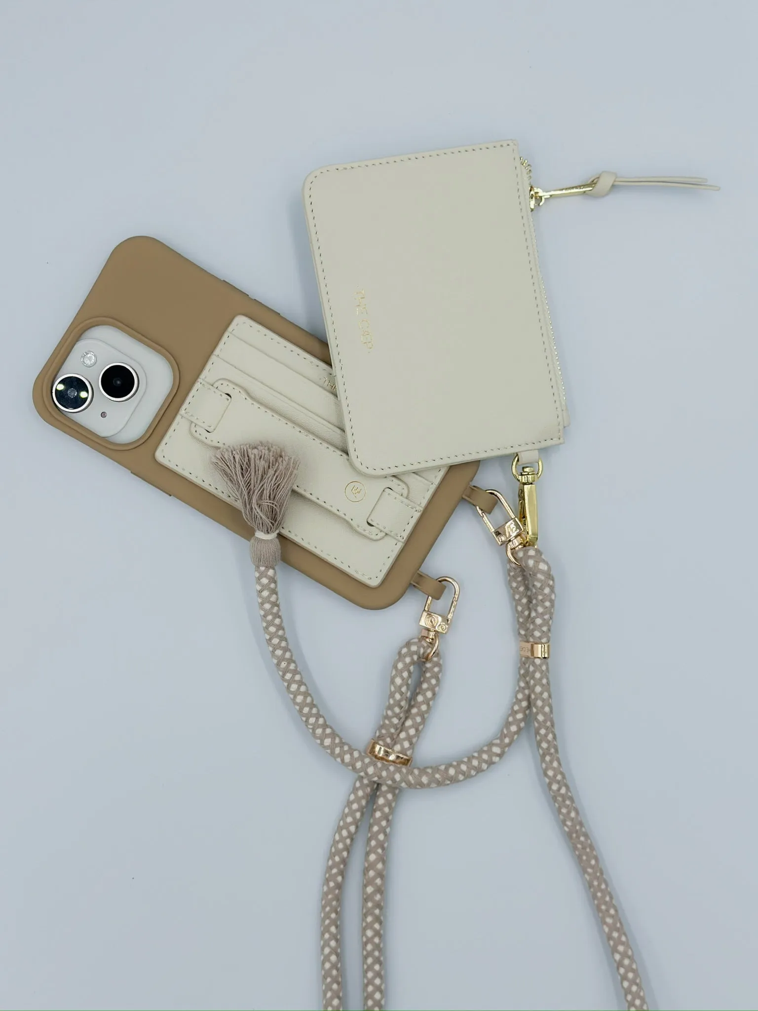 Off White Snap/Wrist Wallet