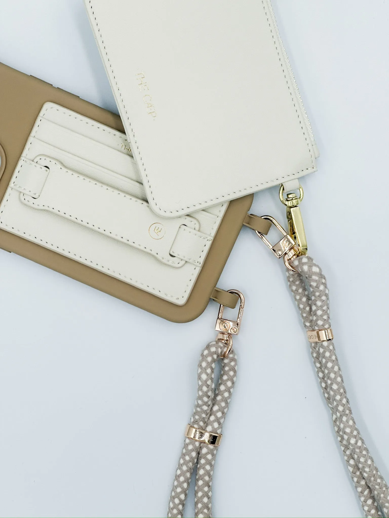 Off White Snap/Wrist Wallet