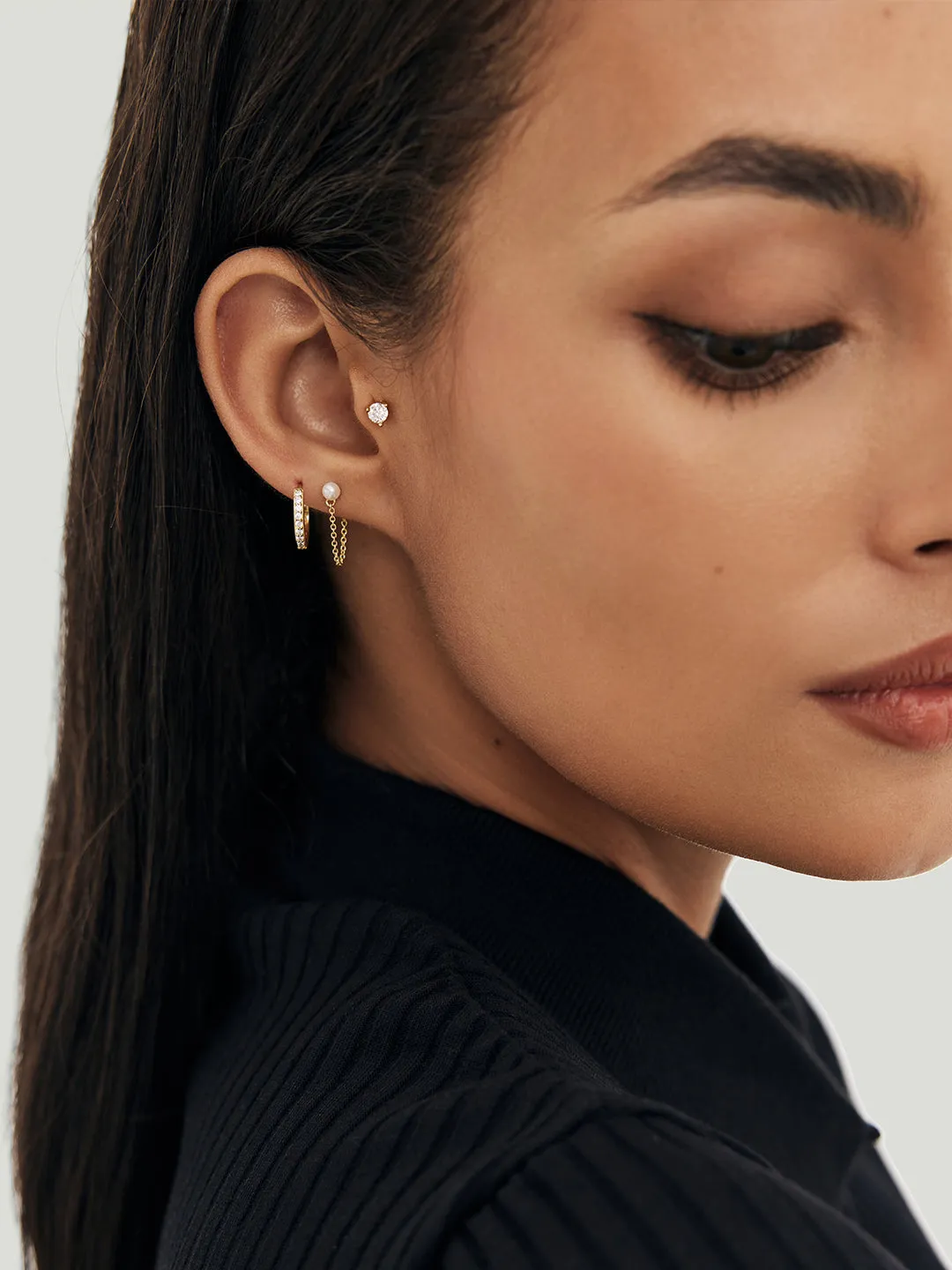 Pearl Chain Studs