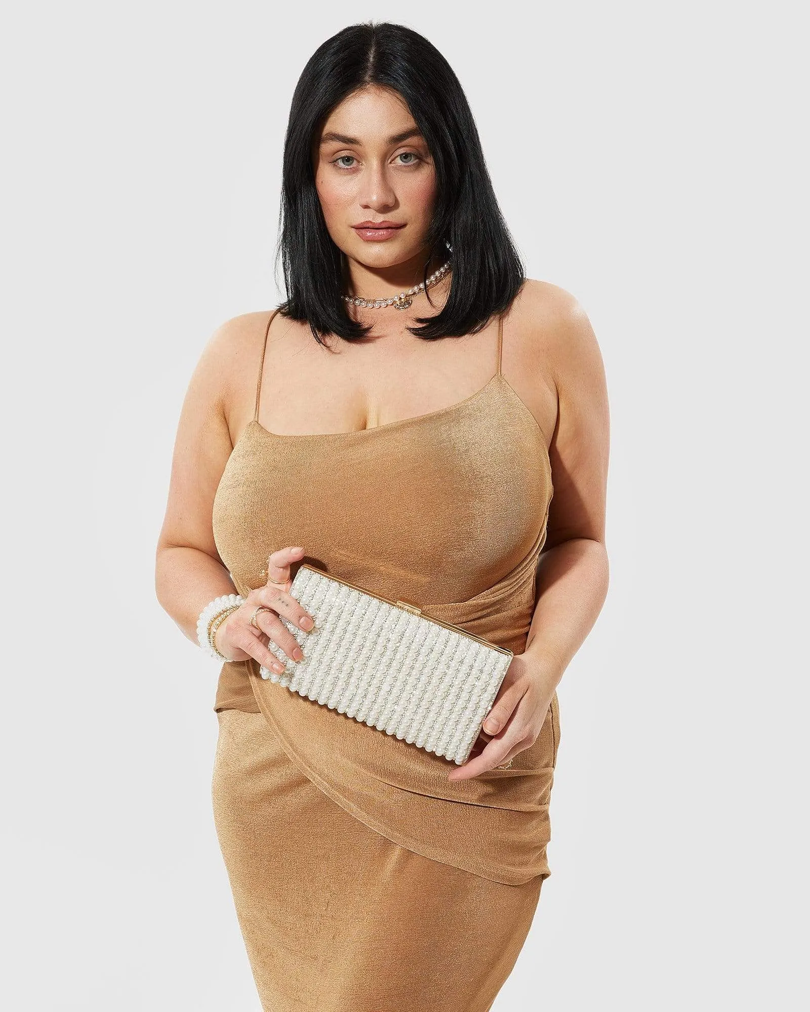 Pearl Thalia Hardcase Clutch Bag