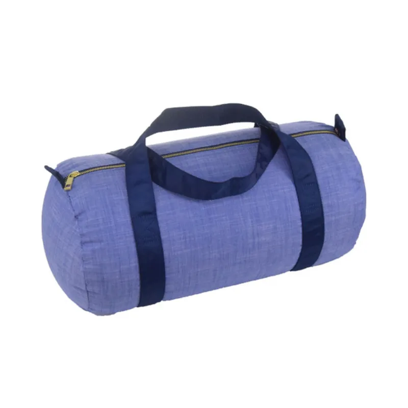 Personalized Chambray Blue Navy Duffel Bag