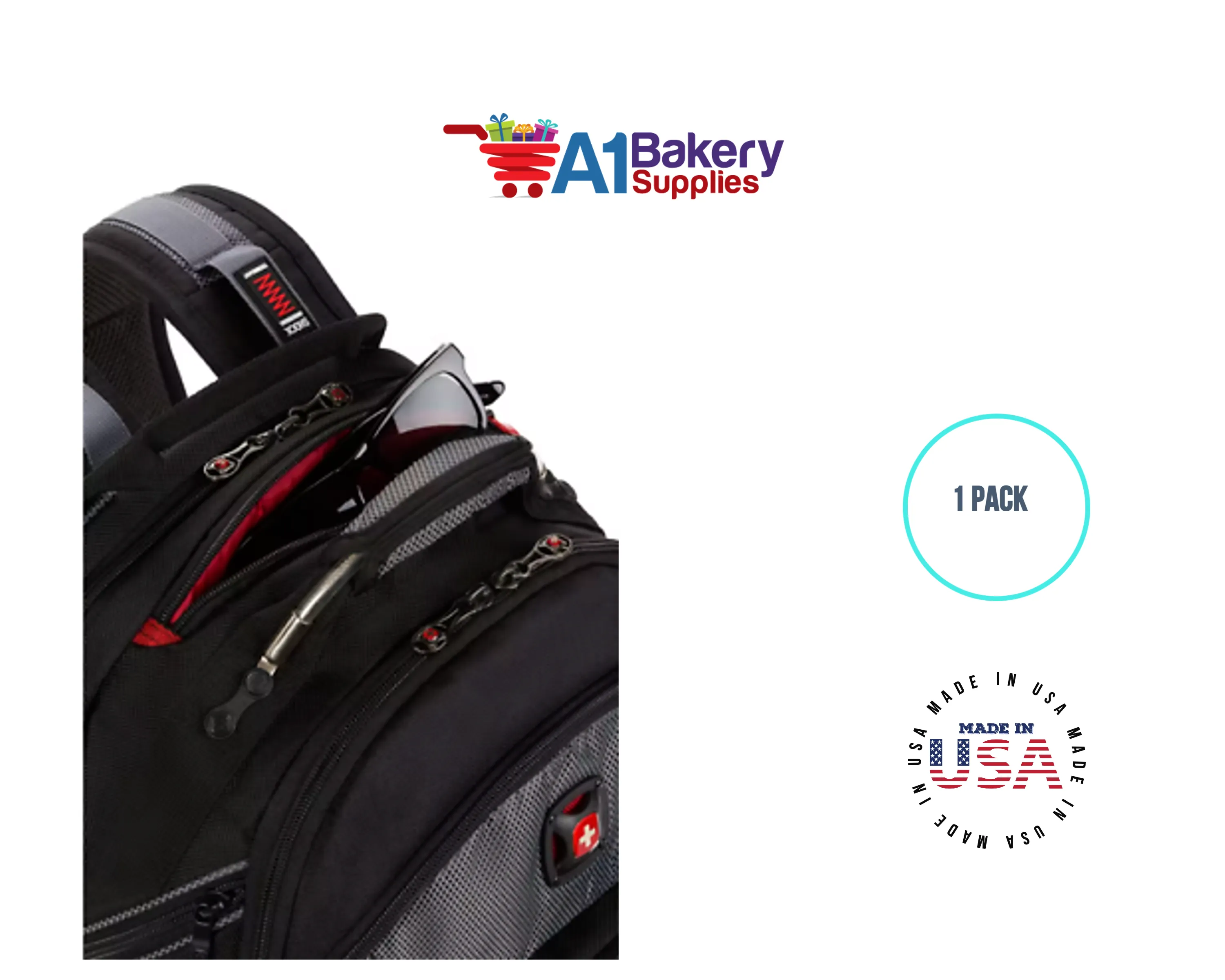 Swiss gear Synergy Pro Laptop BackPack of 1 pack by A1 Bakery supplies