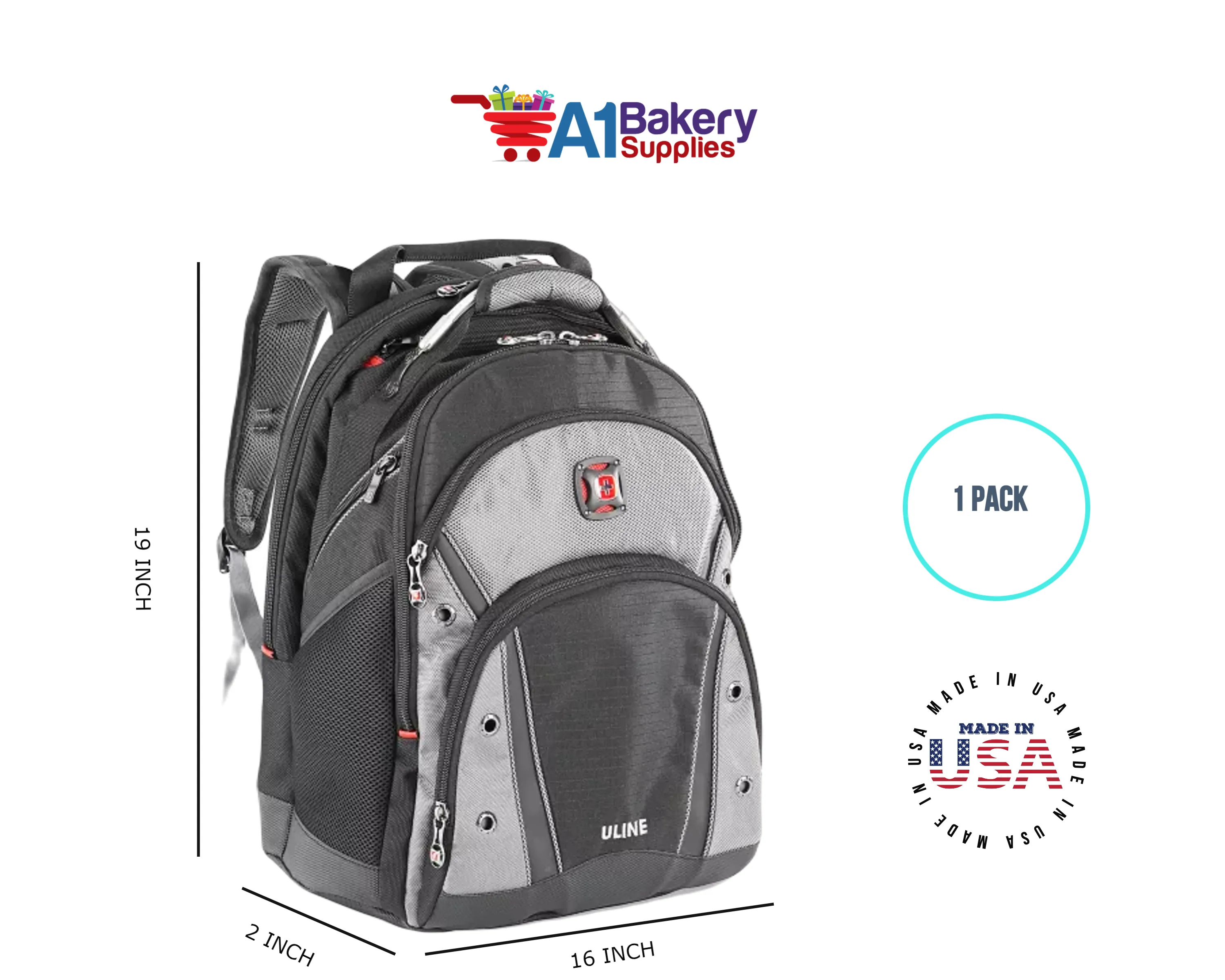 Swiss gear Synergy Pro Laptop BackPack of 1 pack by A1 Bakery supplies