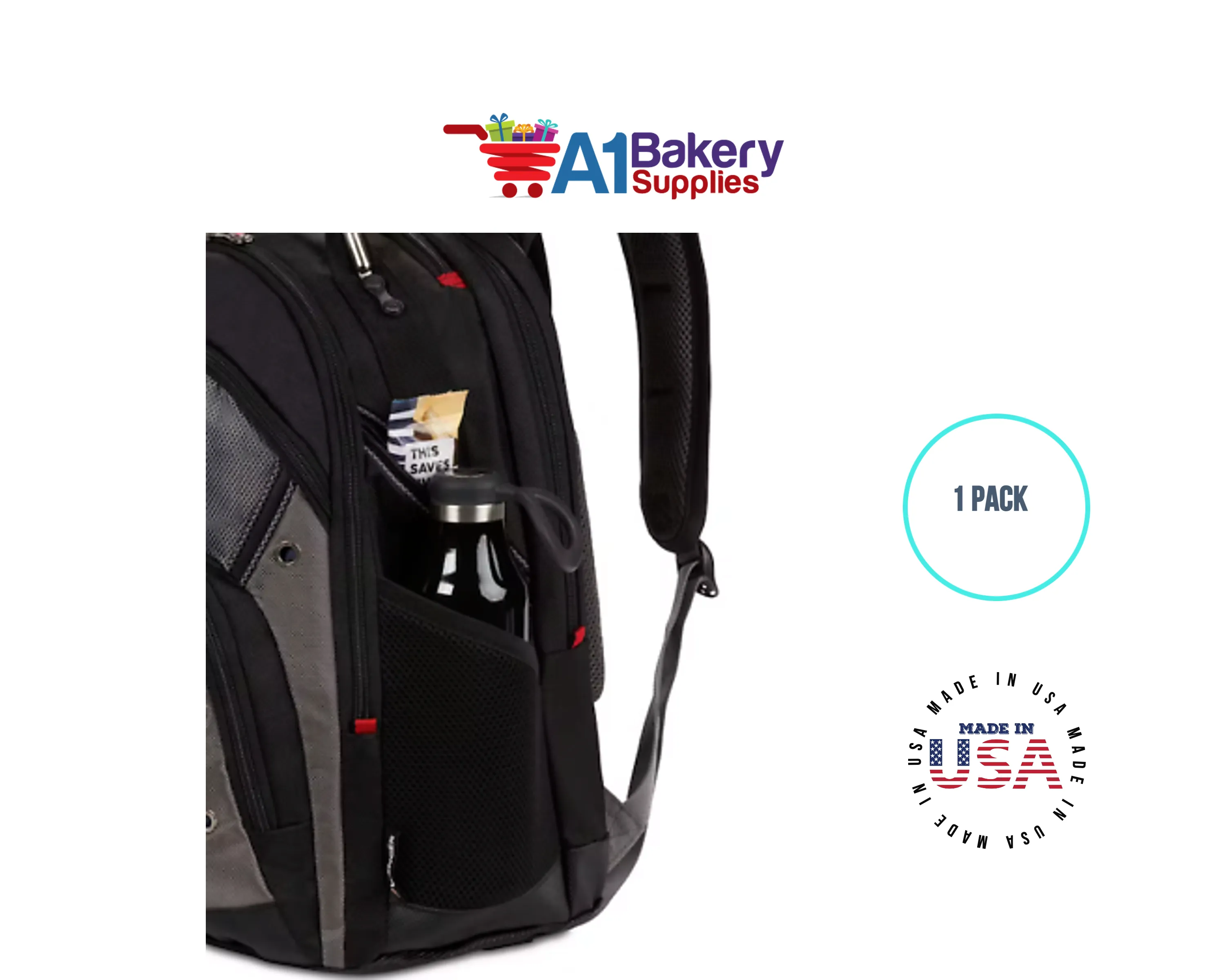 Swiss gear Synergy Pro Laptop BackPack of 1 pack by A1 Bakery supplies