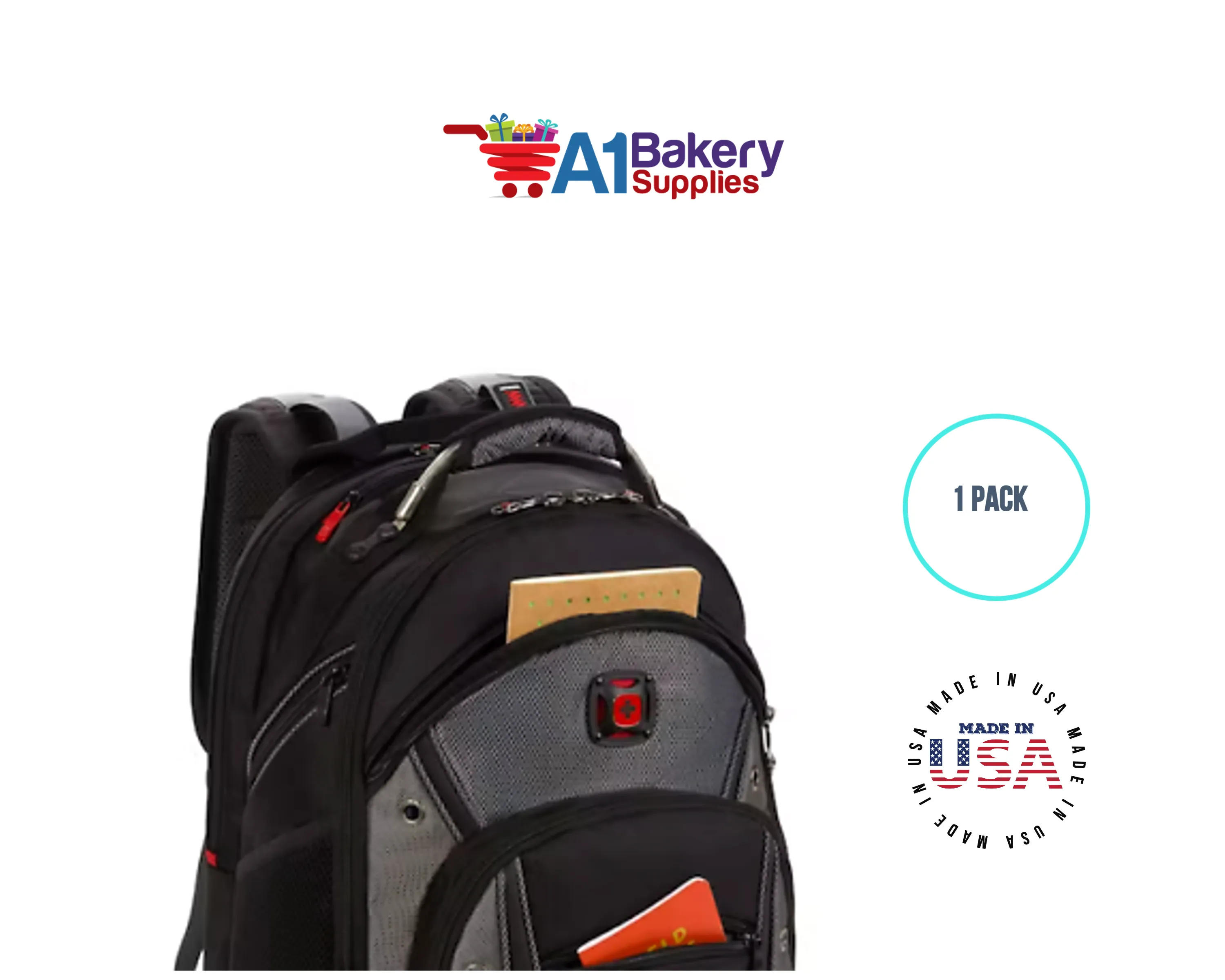 Swiss gear Synergy Pro Laptop BackPack of 1 pack by A1 Bakery supplies