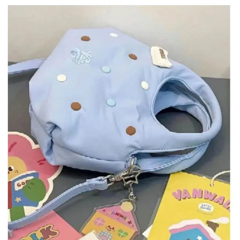 UAKISS  -  Harajuku Blue Messenger Bag Purse Women Hot Girls Handle Canvas Y2k Hand Bag Female Versatile Casual Crossbody Bags New
