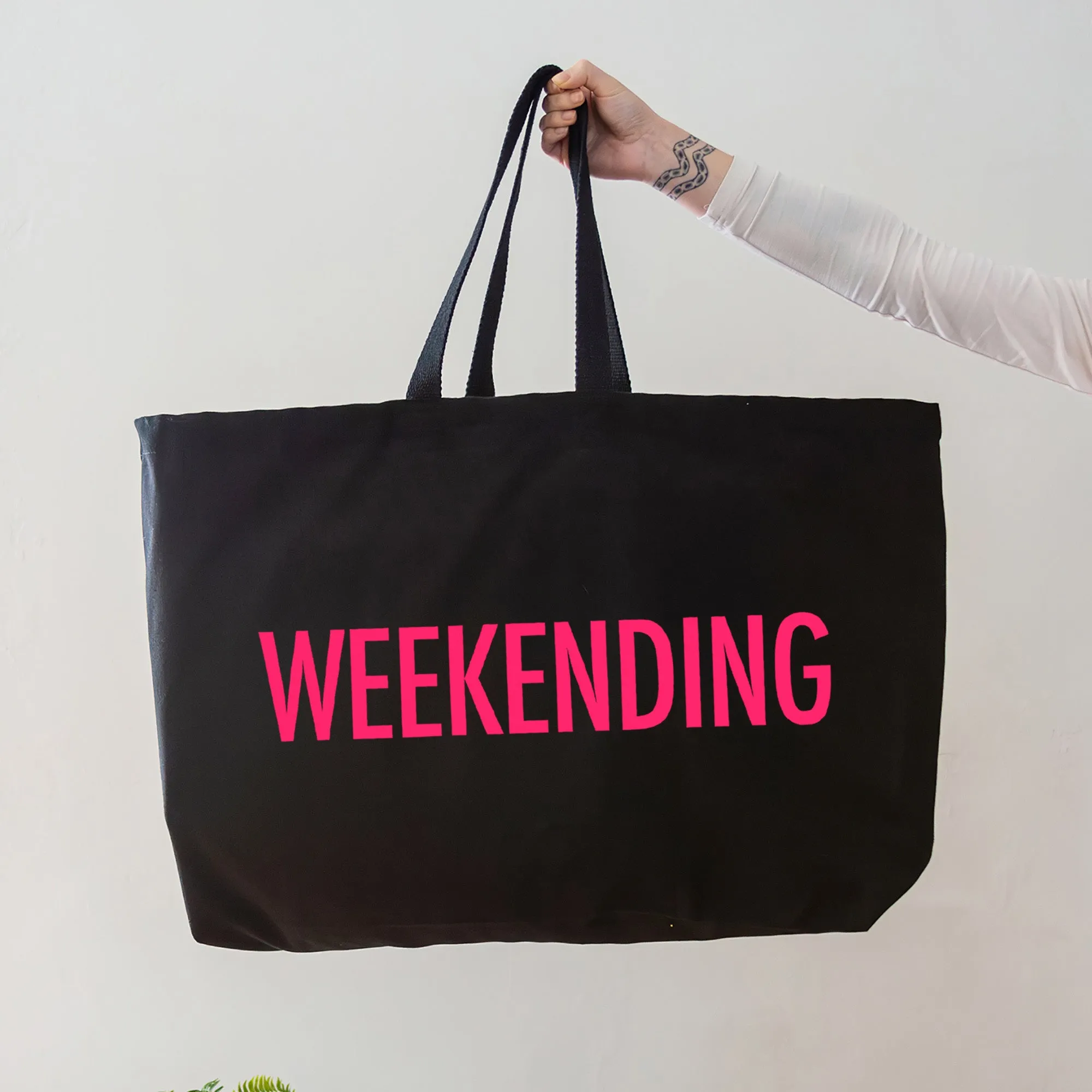 Weekending - Oversized Tote Bag - Black