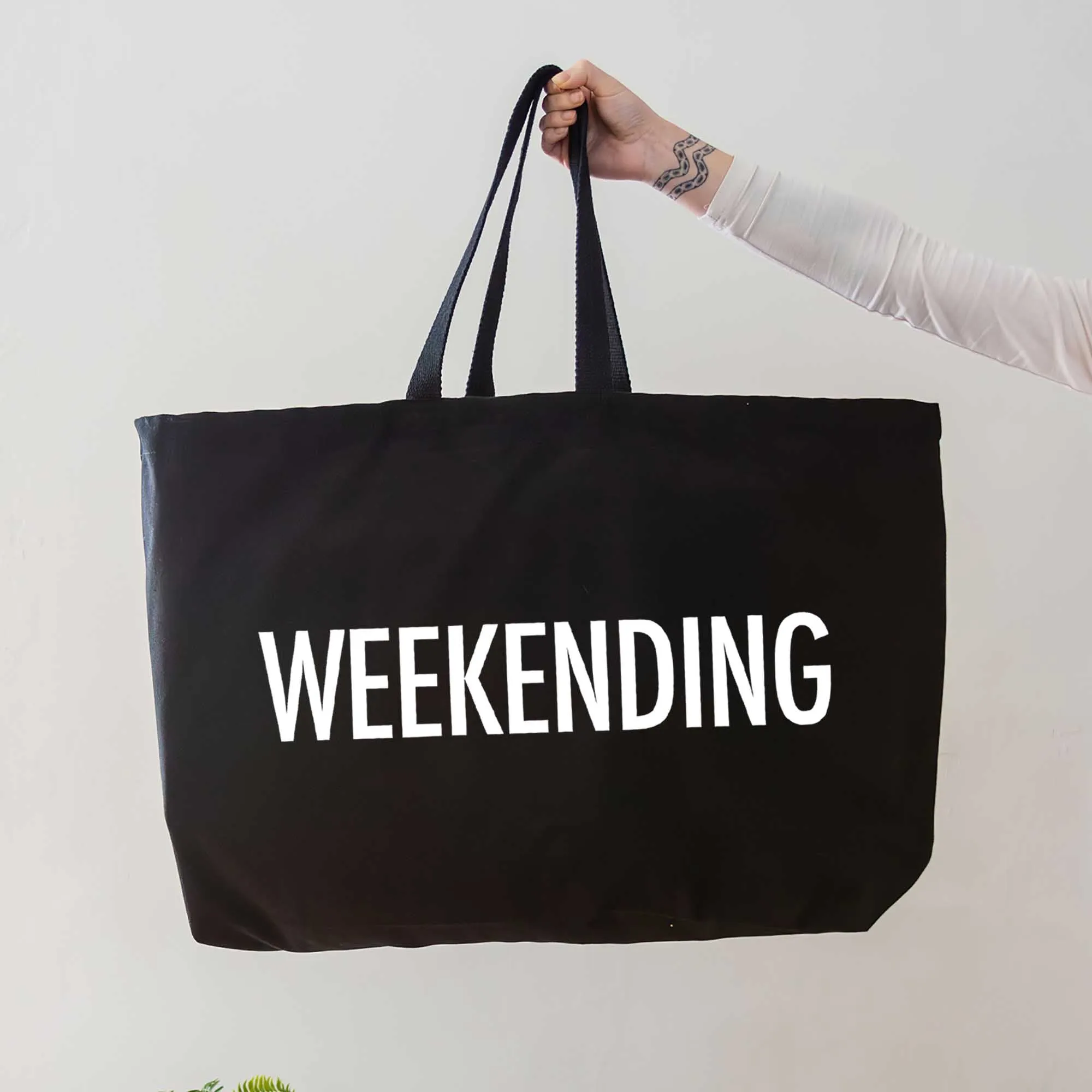 Weekending - Oversized Tote Bag - Black