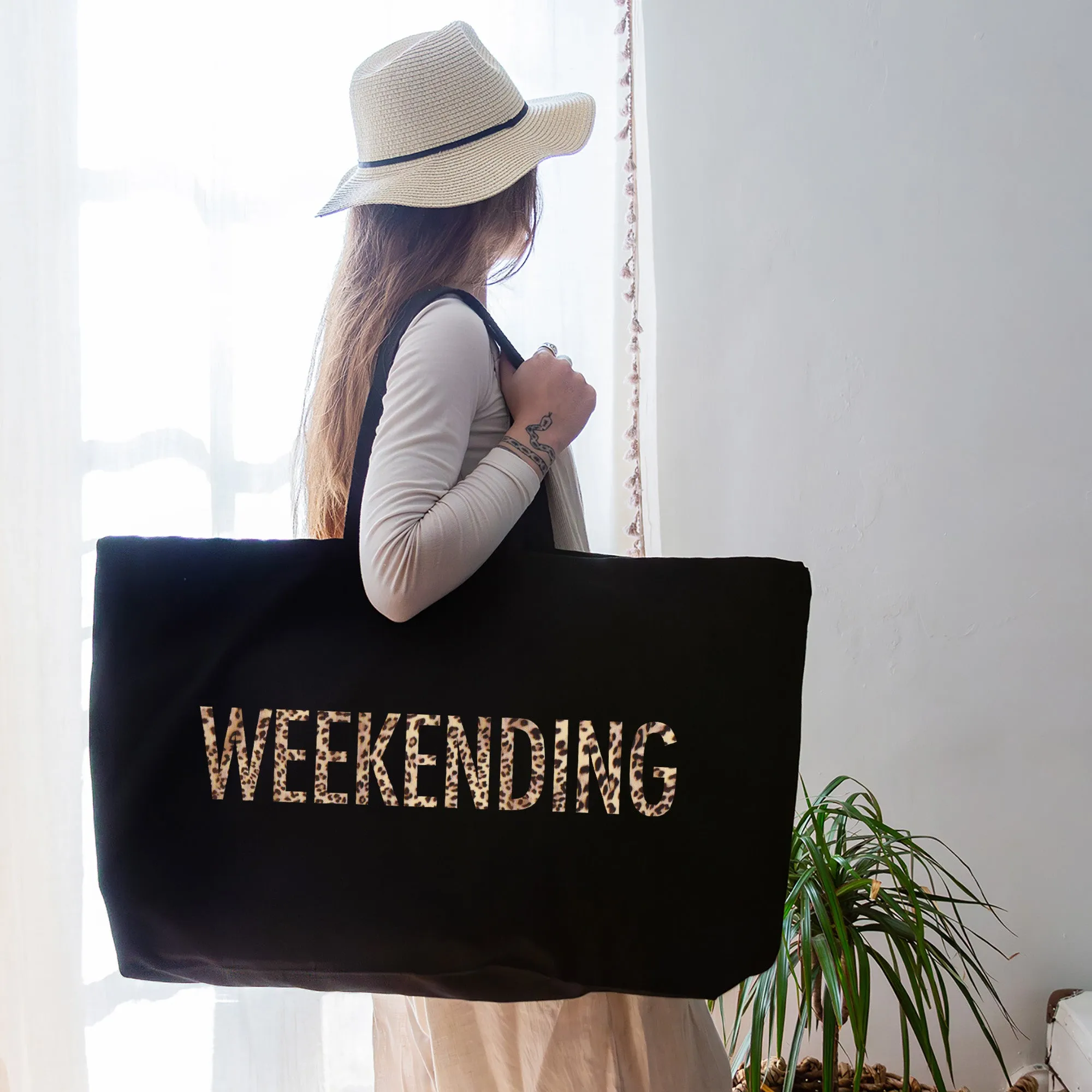 Weekending - Oversized Tote Bag - Black