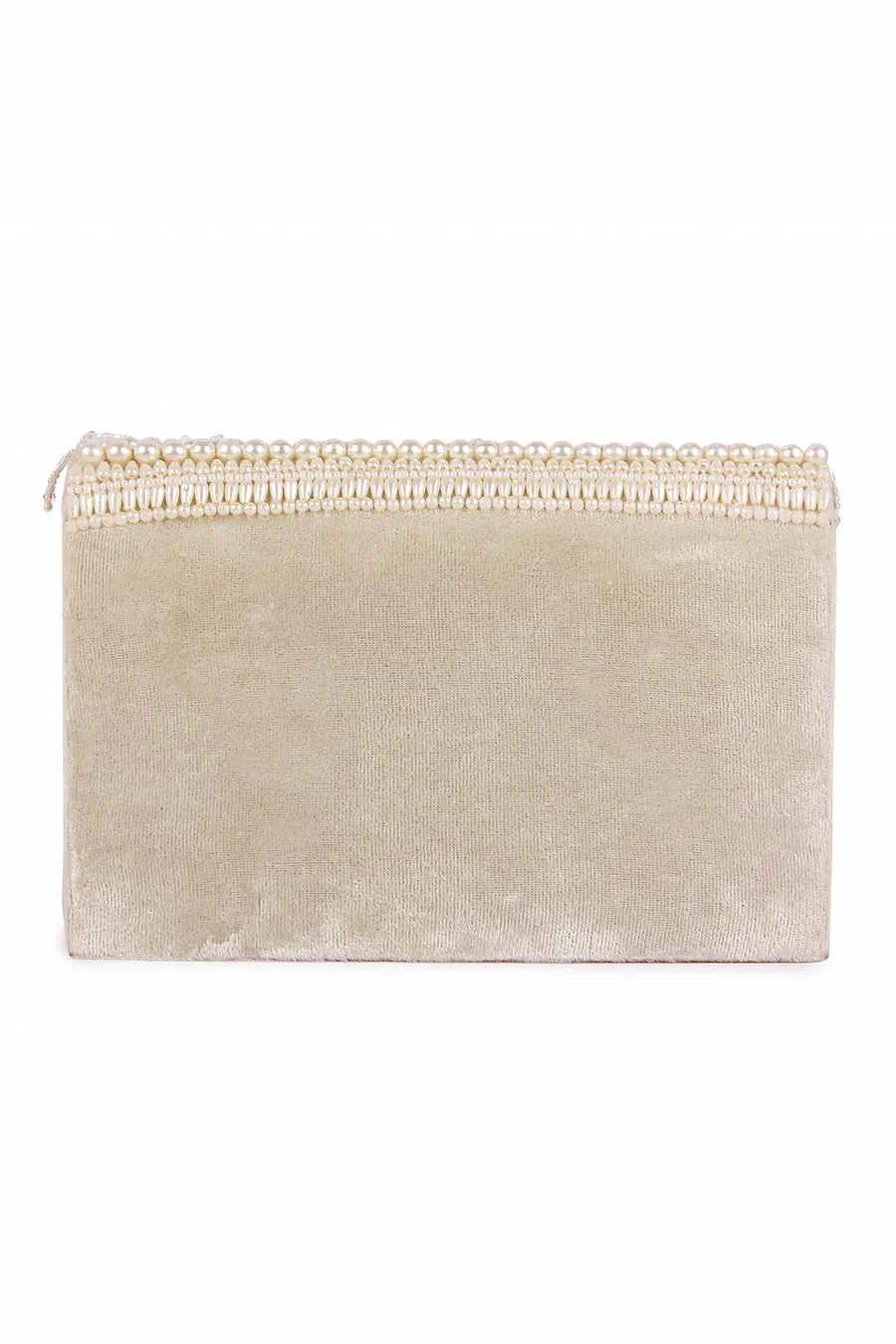 White Moteeiiyaa Embroidered Clutch