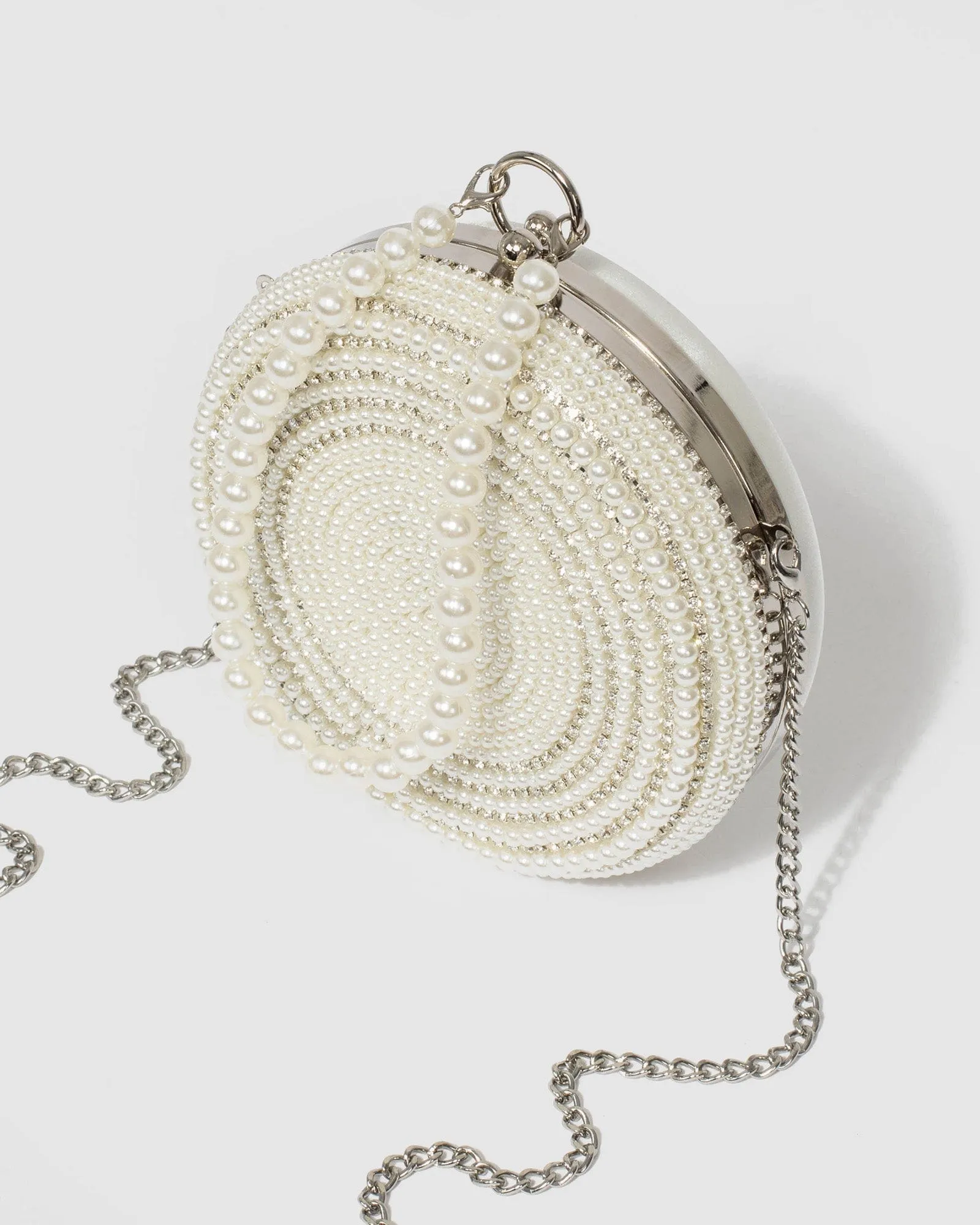 Yuki Pearl Ivory Clutch Bag